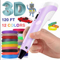 3D printing pen with 12-colour filament starter set