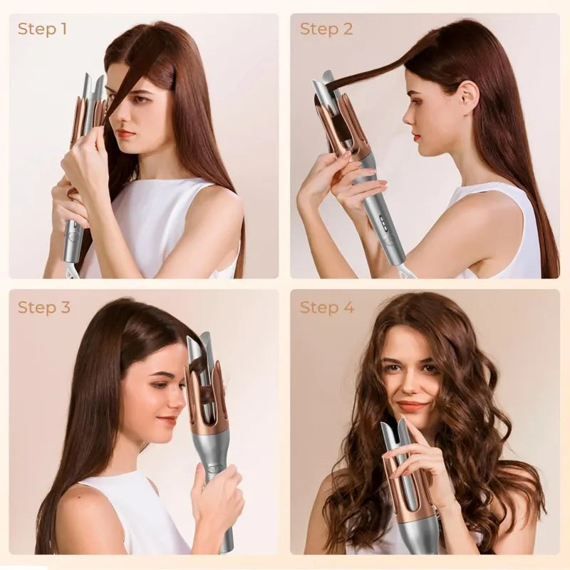 Automatic hair curler usage steps