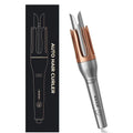 Automatic hair curler in silver and rose gold